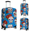 Sugar Skull Rose Pattern Luggage Cover Protector