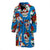 Sugar Skull Rose Pattern Men Bath Robe