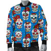 Sugar Skull Rose Pattern Men Casual Bomber Jacket