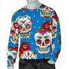 Sugar Skull Rose Pattern Men Crewneck Sweatshirt