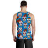 Sugar Skull Rose Pattern Men Tank Top