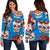 Sugar Skull Rose Pattern Off Shoulder Sweatshirt