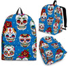Sugar Skull Rose Pattern Premium Backpack