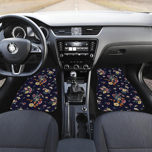 Summer Floral Pattern Print Design SF01 Car Floor Mats-JORJUNE.COM