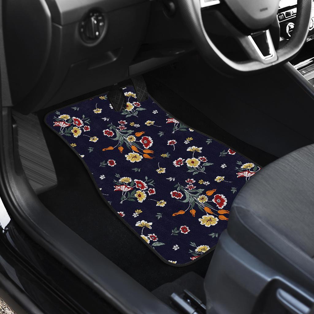 Summer Floral Pattern Print Design SF01 Car Floor Mats-JORJUNE.COM