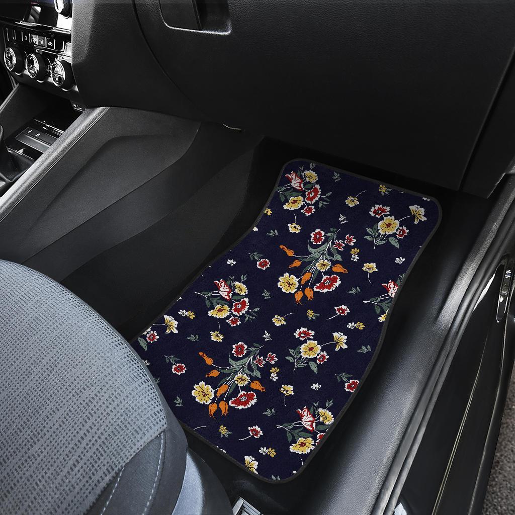 Summer Floral Pattern Print Design SF01 Car Floor Mats-JORJUNE.COM
