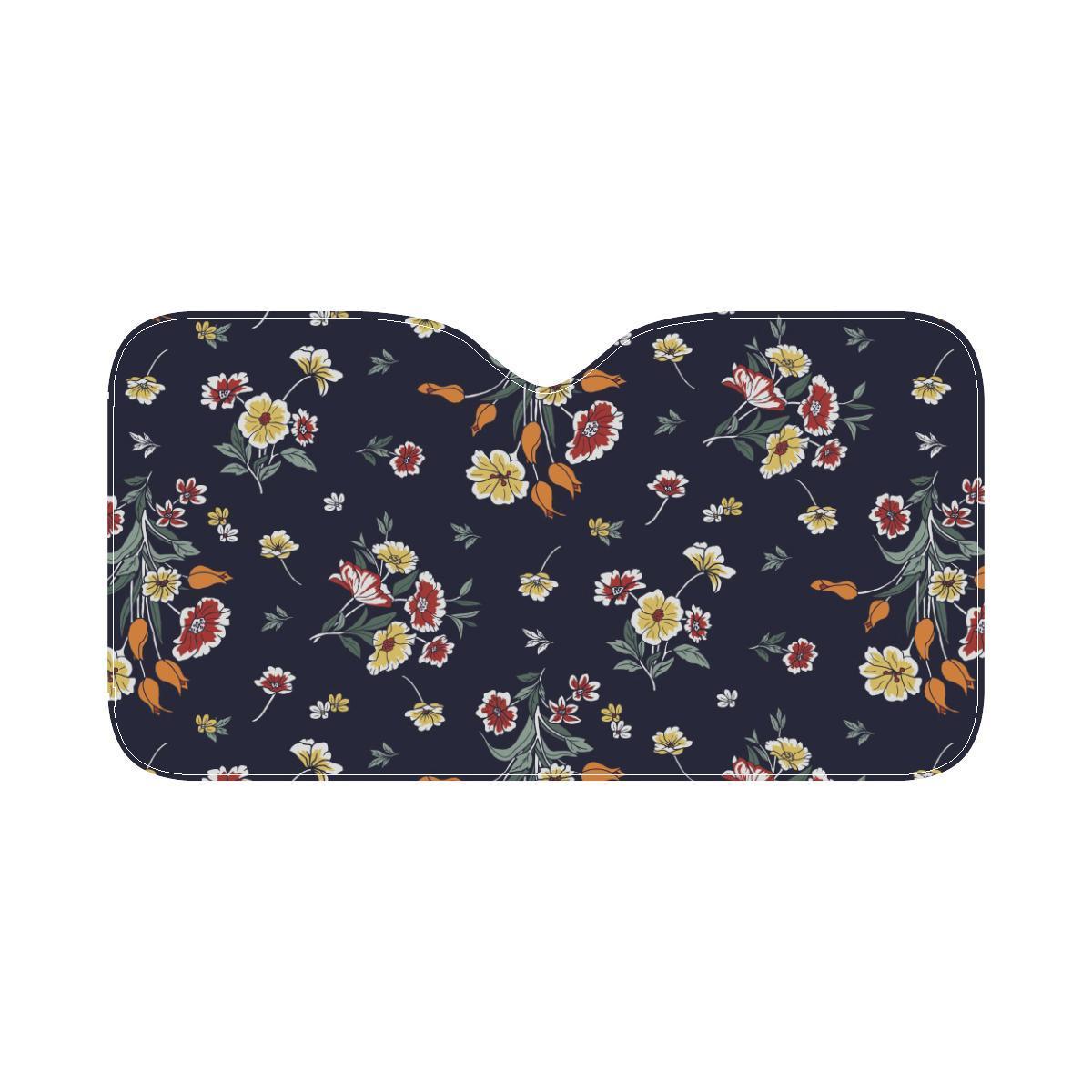 Summer Floral Pattern Print Design SF01 Car Sun Shade-JorJune