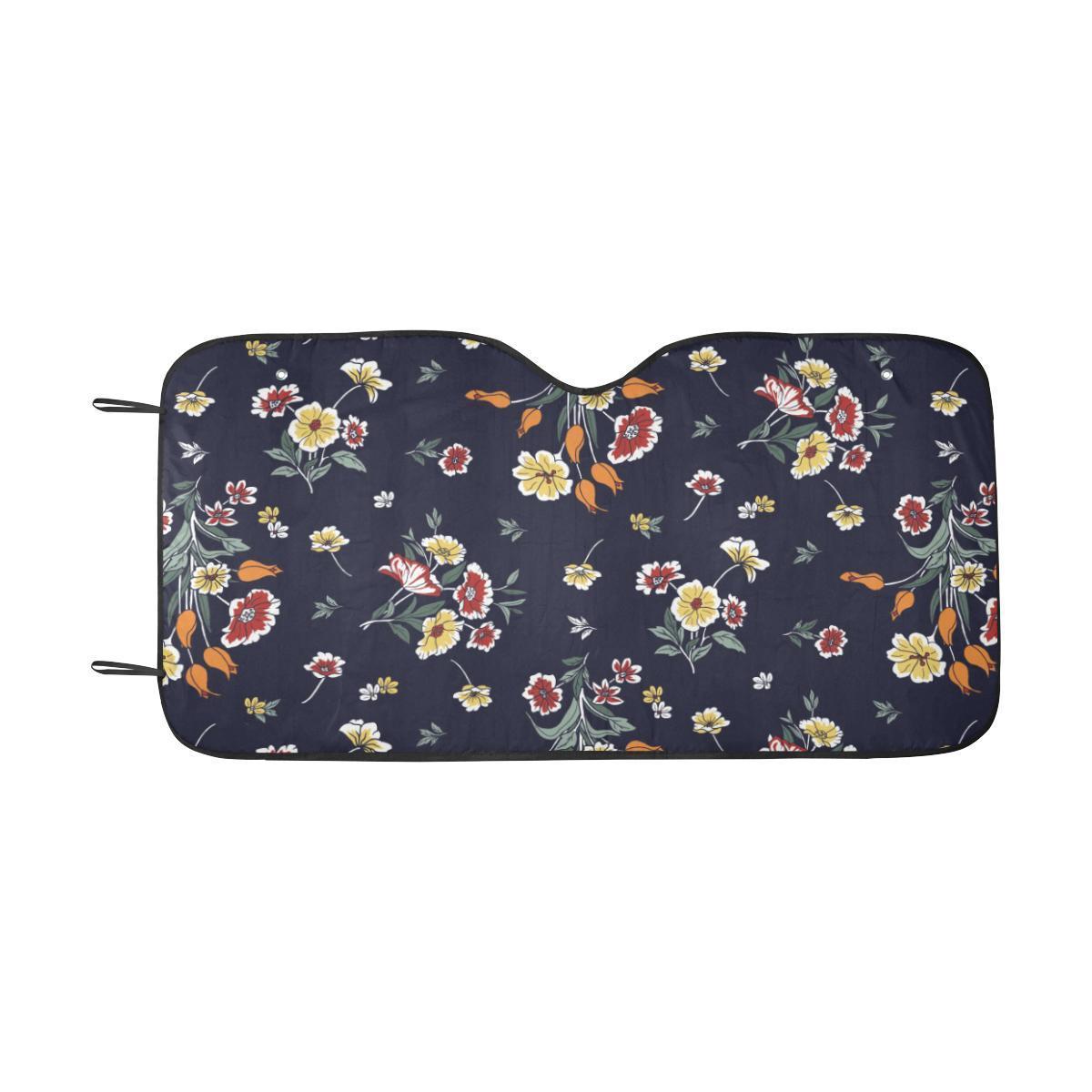 Summer Floral Pattern Print Design SF01 Car Sun Shade-JorJune