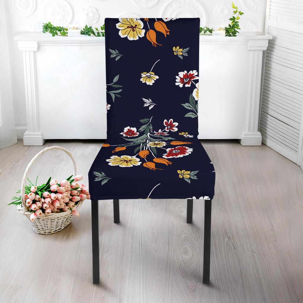 Summer Floral Pattern Print Design SF01 Dining Chair Slipcover-JORJUNE.COM