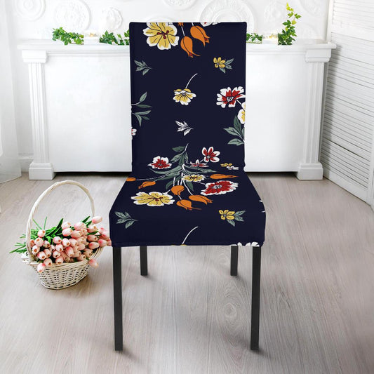Summer Floral Pattern Print Design SF01 Dining Chair Slipcover-JORJUNE.COM
