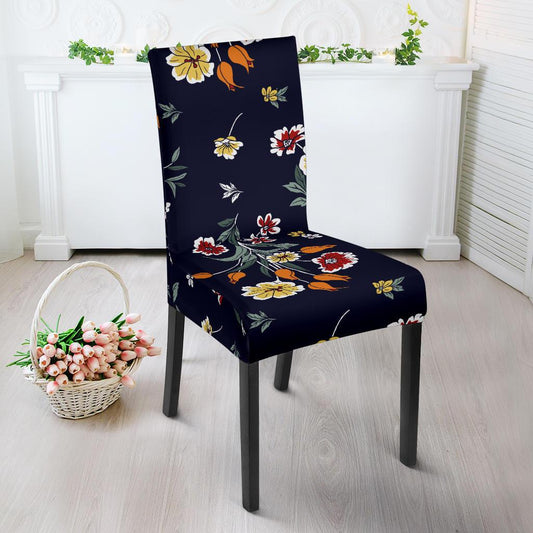 Summer Floral Pattern Print Design SF01 Dining Chair Slipcover-JORJUNE.COM
