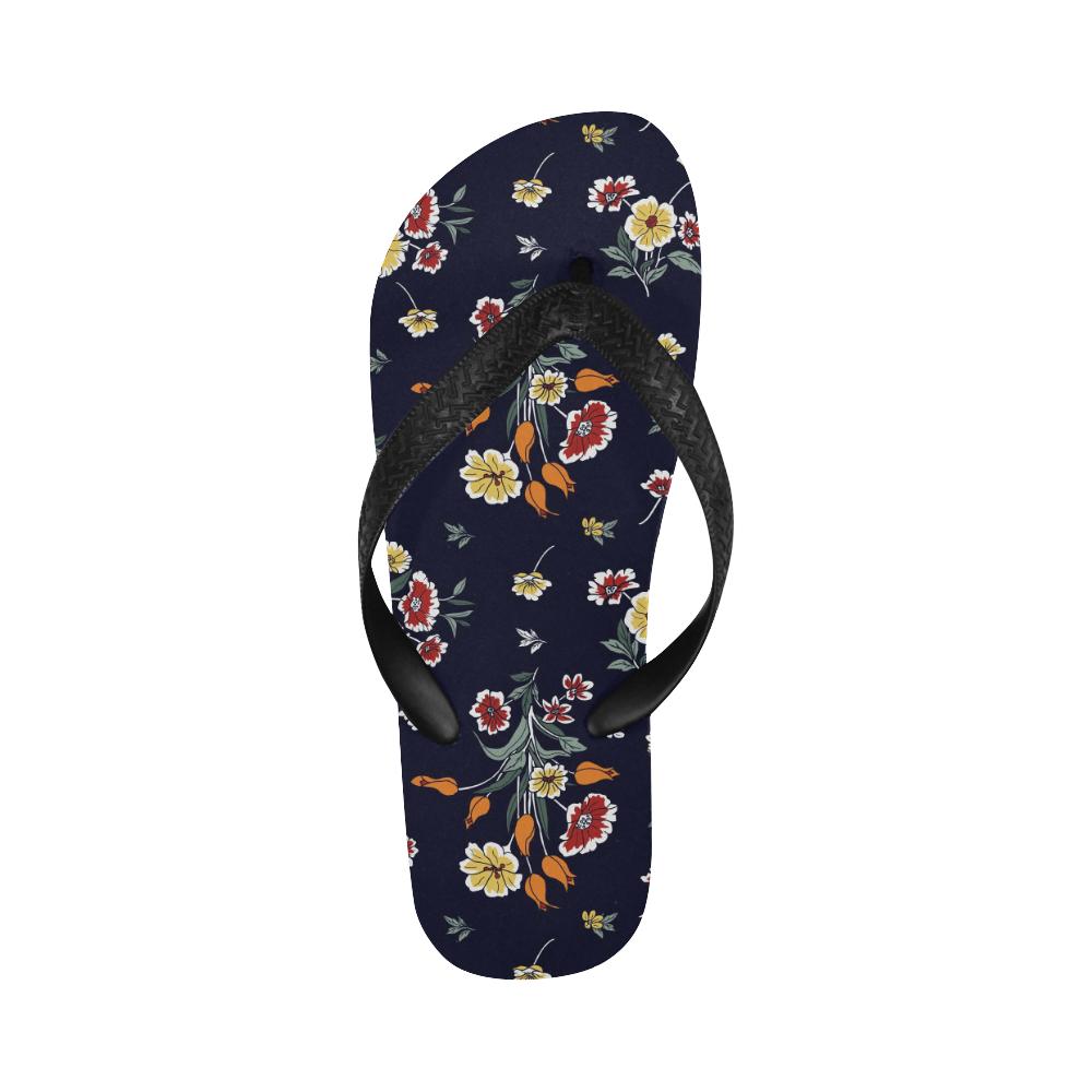 Summer Floral Pattern Print Design SF01 Flip Flops-JorJune