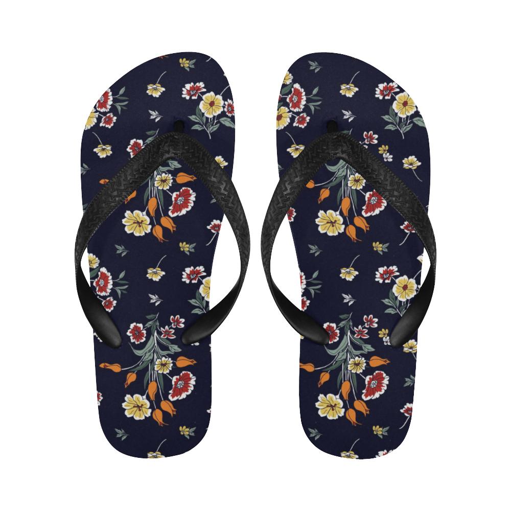 Summer Floral Pattern Print Design SF01 Flip Flops-JorJune