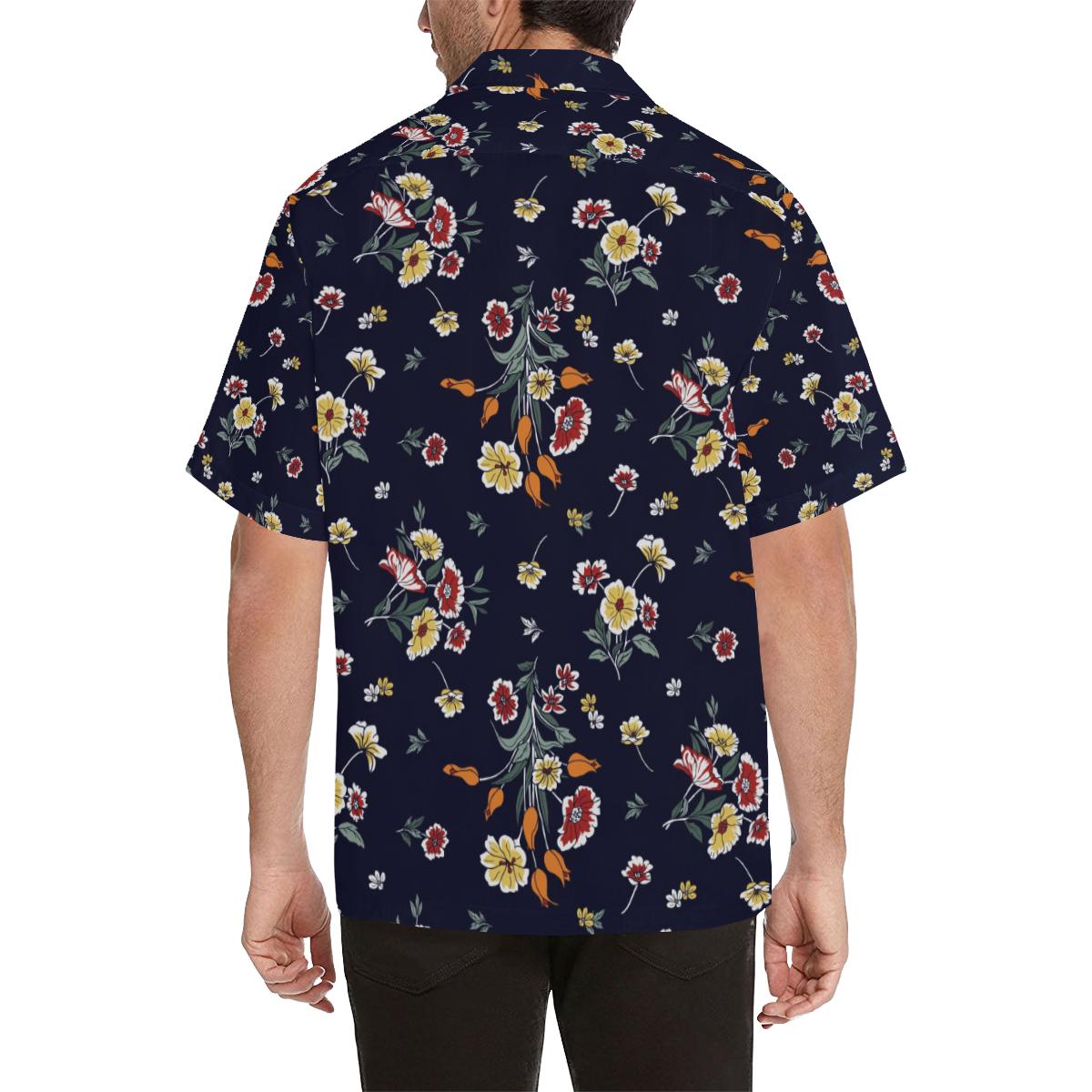 Summer Floral Pattern Print Design SF01 Men Hawaiian Shirt-JorJune