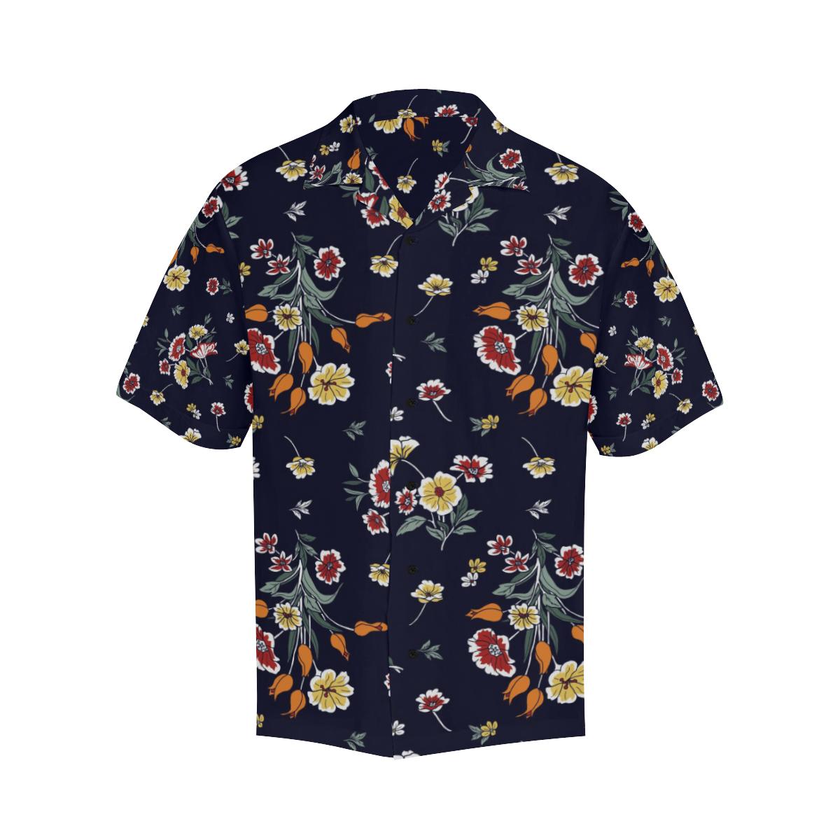 Summer Floral Pattern Print Design SF01 Men Hawaiian Shirt-JorJune