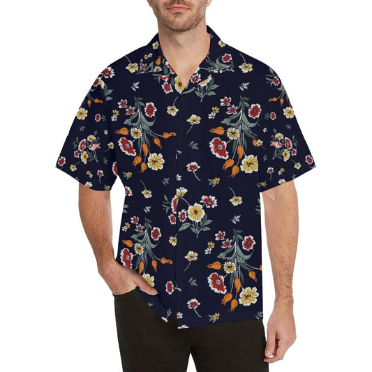 Summer Floral Pattern Print Design SF01 Men Hawaiian Shirt-JorJune
