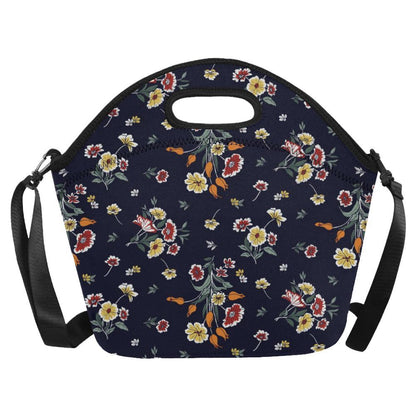 Summer Floral Pattern Print Design SF01 Neoprene Lunch Bag-JorJune