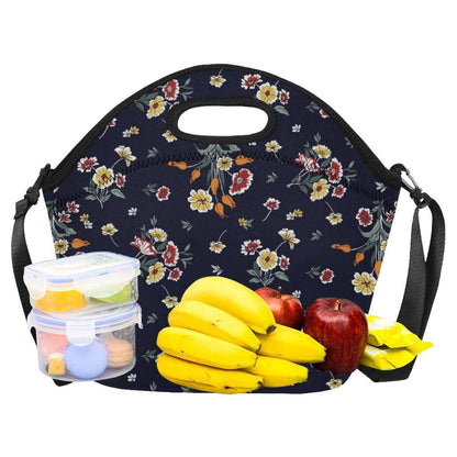 Summer Floral Pattern Print Design SF01 Neoprene Lunch Bag-JorJune