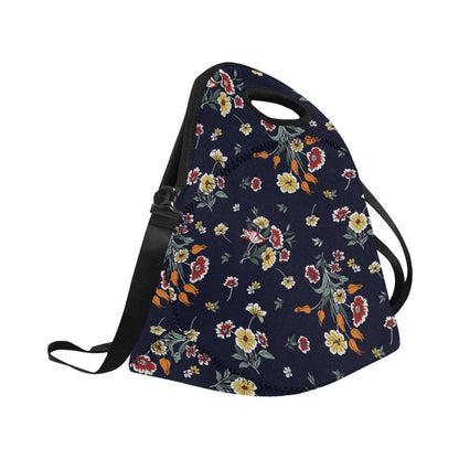 Summer Floral Pattern Print Design SF01 Neoprene Lunch Bag-JorJune