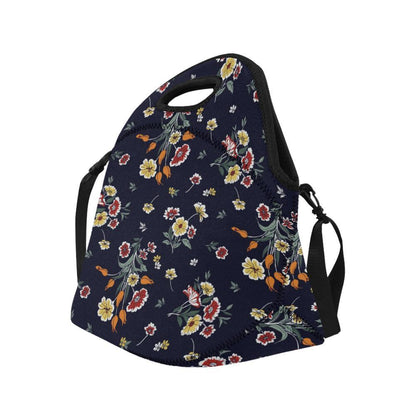 Summer Floral Pattern Print Design SF01 Neoprene Lunch Bag-JorJune