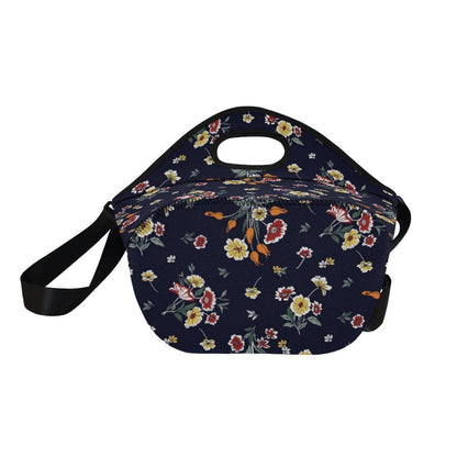 Summer Floral Pattern Print Design SF01 Neoprene Lunch Bag-JorJune