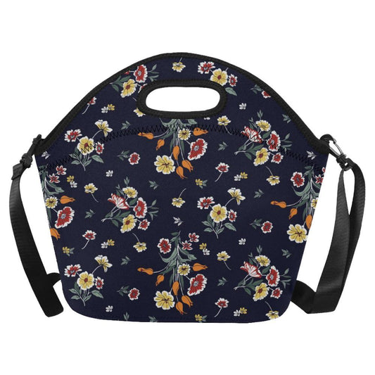 Summer Floral Pattern Print Design SF01 Neoprene Lunch Bag-JorJune