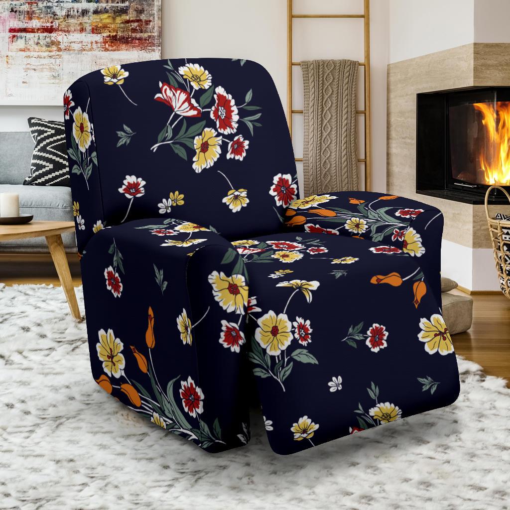 Summer Floral Pattern Print Design SF01 Recliner Slipcover-JORJUNE.COM