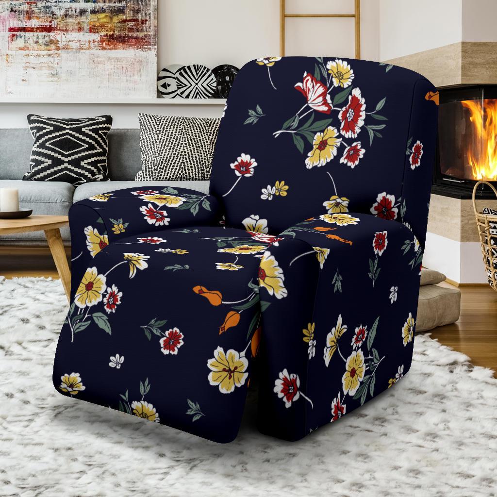 Summer Floral Pattern Print Design SF01 Recliner Slipcover-JORJUNE.COM