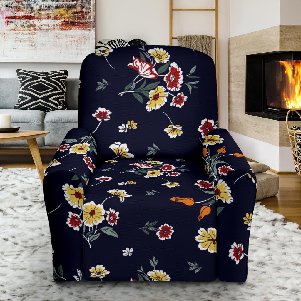 Summer Floral Pattern Print Design SF01 Recliner Slipcover-JORJUNE.COM