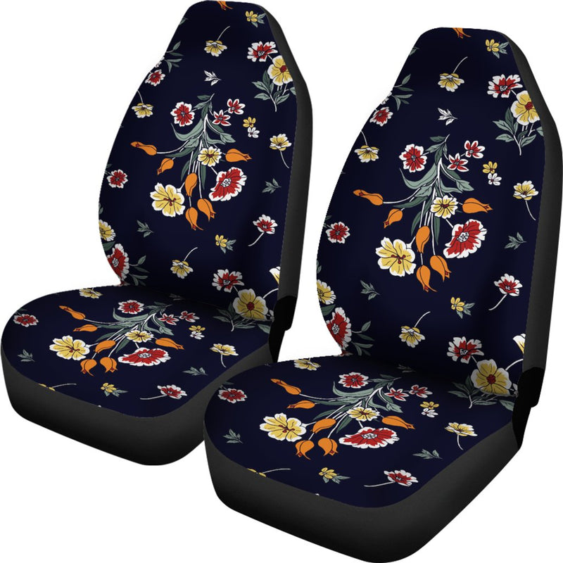 Summer Floral Pattern Print Design SF01 Universal Fit Car Seat Covers-JorJune