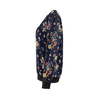 Summer Floral Pattern Print Design SF01 Women Long Sleeve Sweatshirt-JorJune