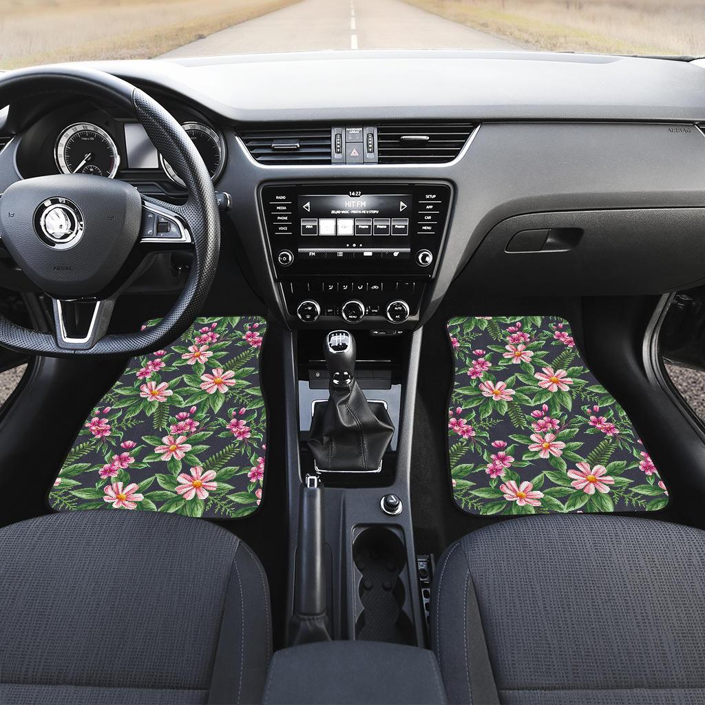 Summer Floral Pattern Print Design SF010 Car Floor Mats-JORJUNE.COM