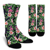 Summer Floral Pattern Print Design SF010 Crew Socks-JORJUNE.COM