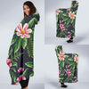 Summer Floral Pattern Print Design SF010 Hooded Blanket-JORJUNE.COM