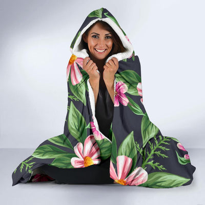 Summer Floral Pattern Print Design SF010 Hooded Blanket-JORJUNE.COM