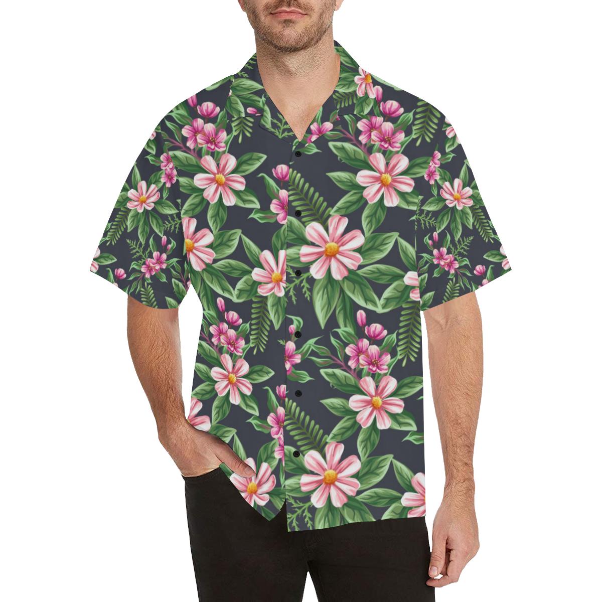 Summer Floral Pattern Print Design SF010 Men Hawaiian Shirt-JorJune