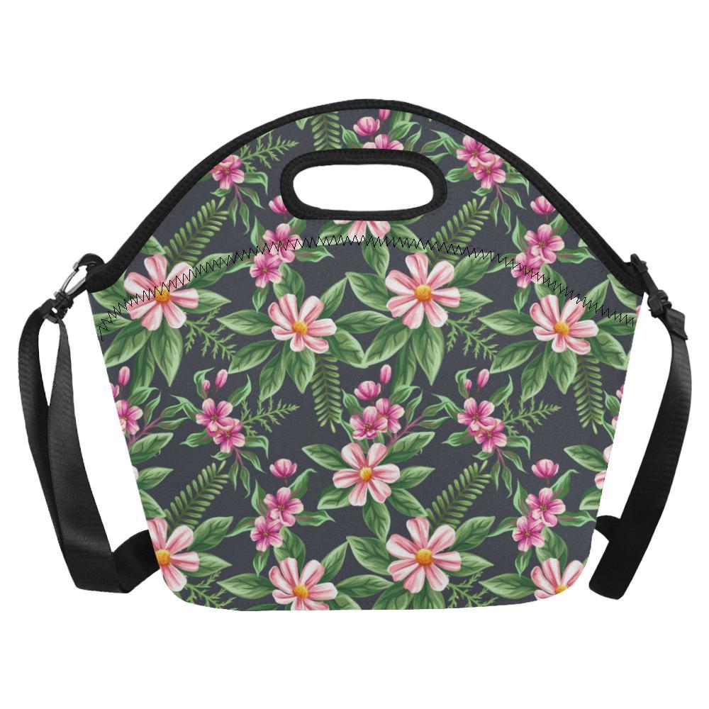 Summer Floral Pattern Print Design SF010 Neoprene Lunch Bag-JorJune