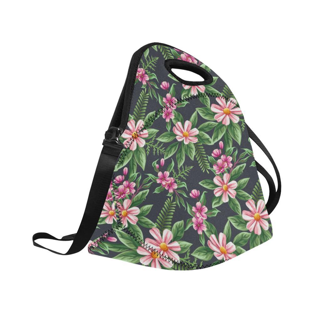 Summer Floral Pattern Print Design SF010 Neoprene Lunch Bag-JorJune