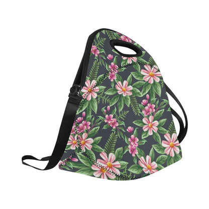 Summer Floral Pattern Print Design SF010 Neoprene Lunch Bag-JorJune