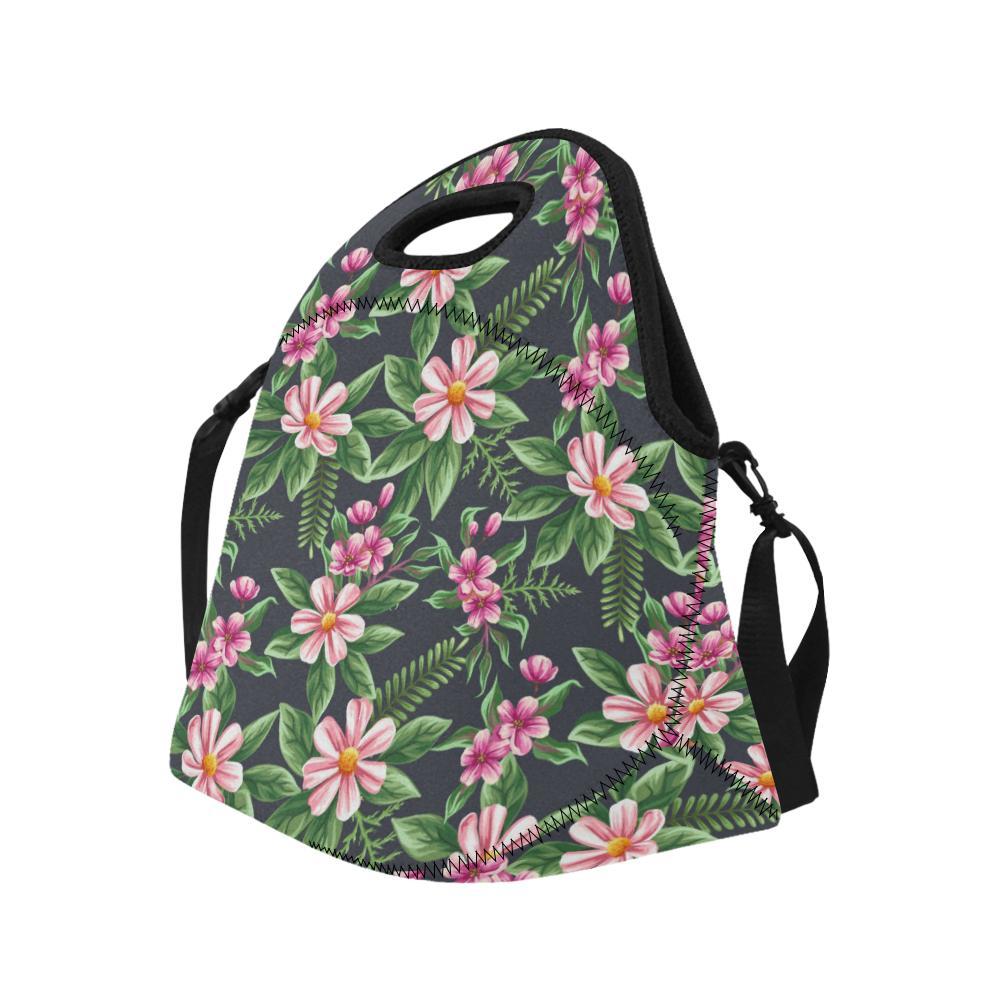 Summer Floral Pattern Print Design SF010 Neoprene Lunch Bag-JorJune