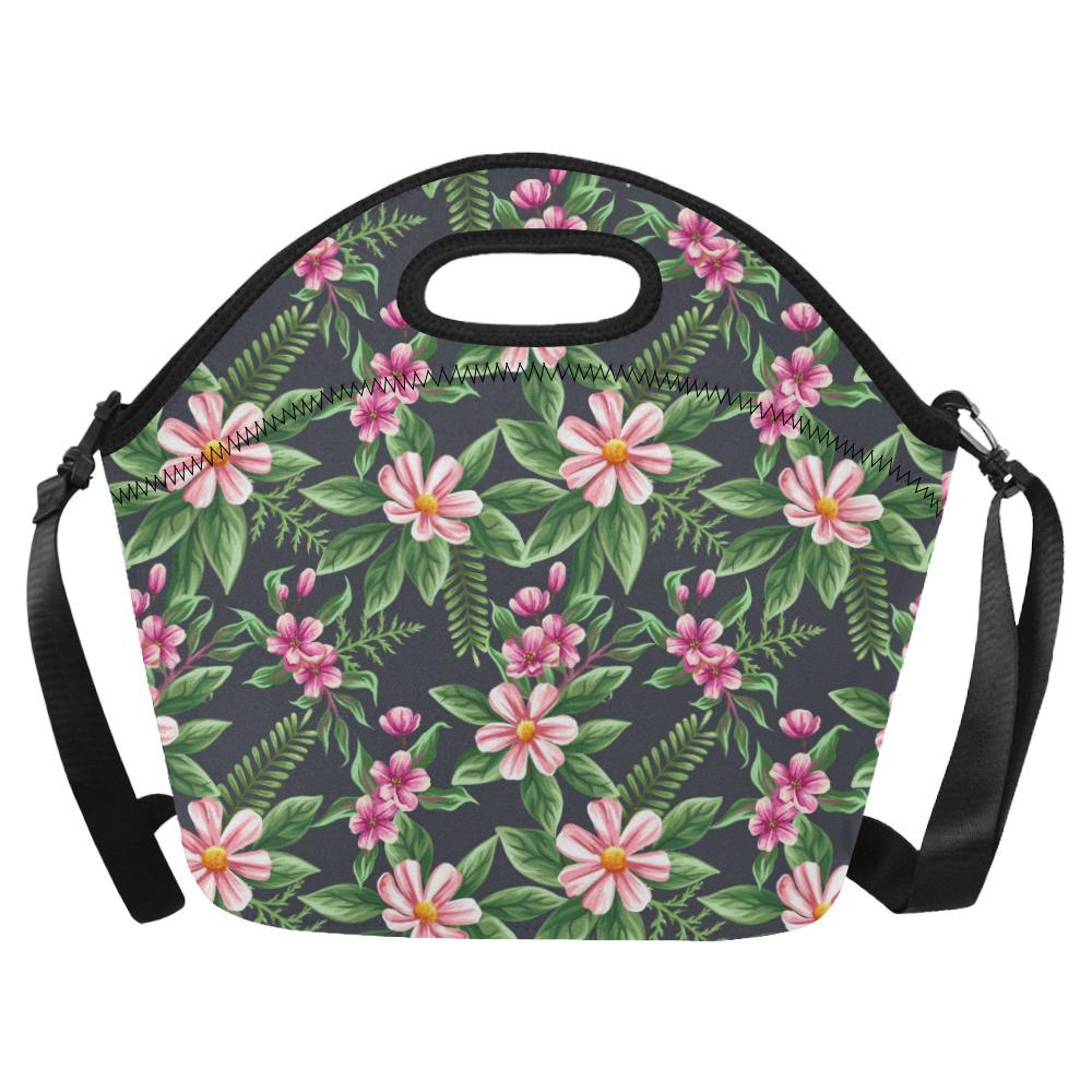 Summer Floral Pattern Print Design SF010 Neoprene Lunch Bag-JorJune