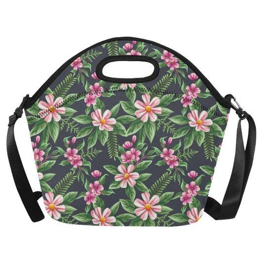Summer Floral Pattern Print Design SF010 Neoprene Lunch Bag-JorJune