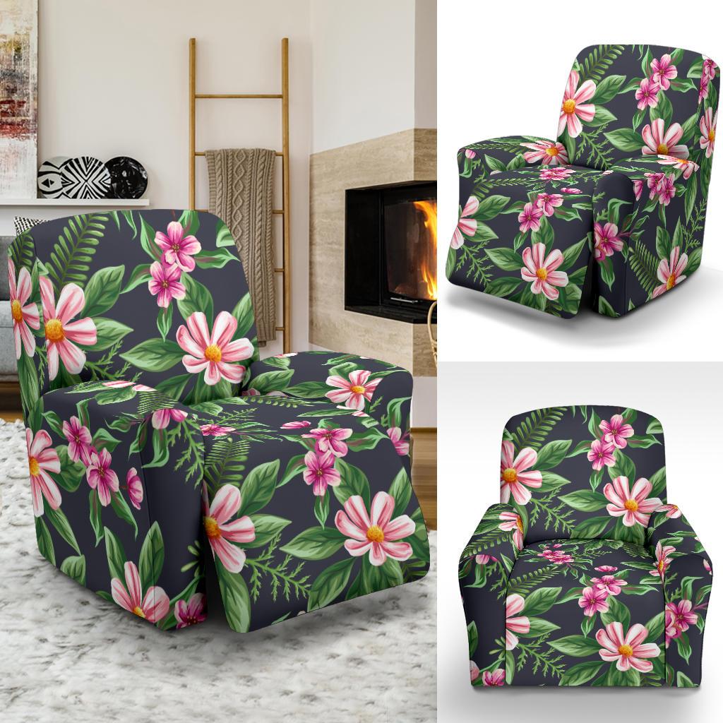 Summer Floral Pattern Print Design SF010 Recliner Slipcover-JORJUNE.COM
