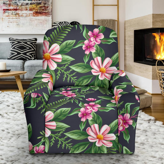Summer Floral Pattern Print Design SF010 Recliner Slipcover-JORJUNE.COM
