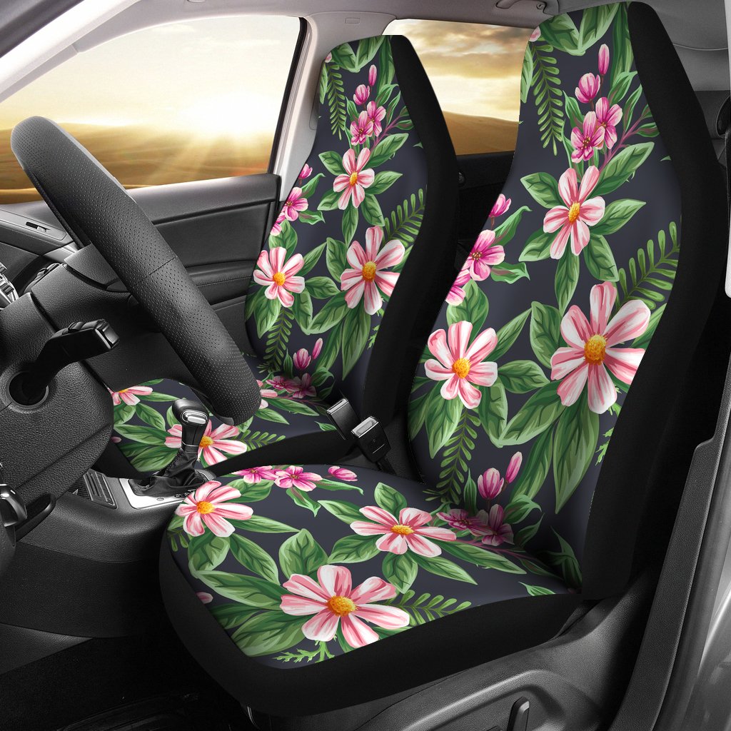 Summer Floral Pattern Print Design SF010 Universal Fit Car Seat Covers-JorJune