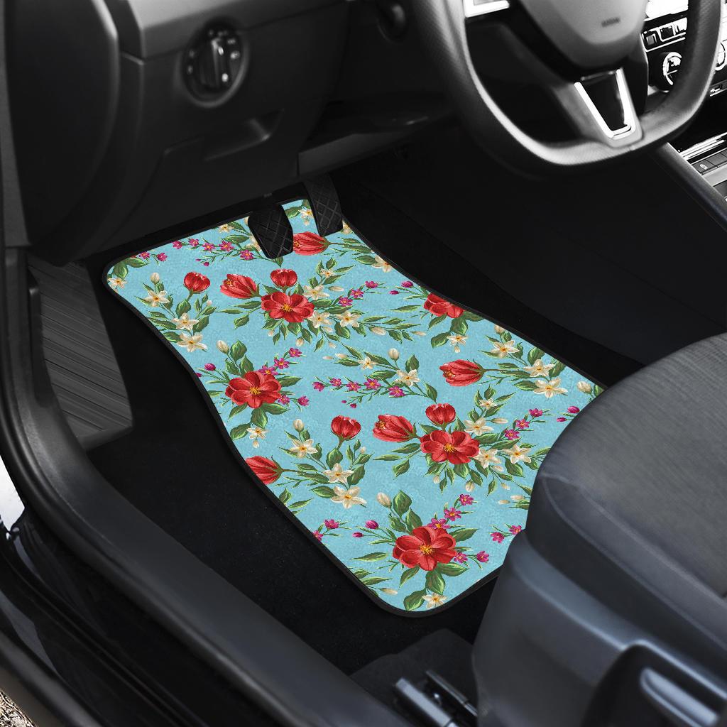 Summer Floral Pattern Print Design SF011 Car Floor Mats-JORJUNE.COM
