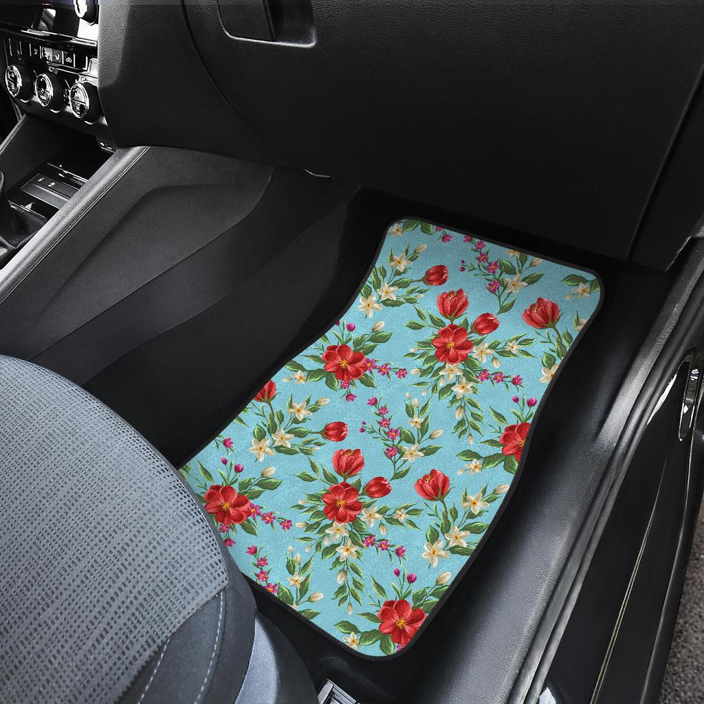 Summer Floral Pattern Print Design SF011 Car Floor Mats-JORJUNE.COM