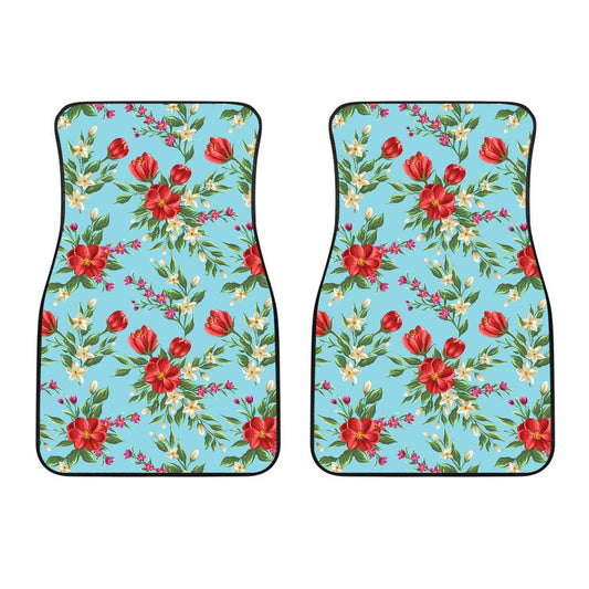 Summer Floral Pattern Print Design SF011 Car Floor Mats-JORJUNE.COM