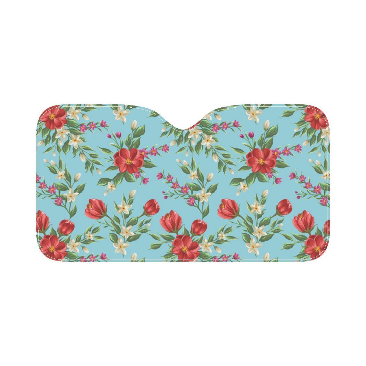 Summer Floral Pattern Print Design SF011 Car Sun Shade-JorJune