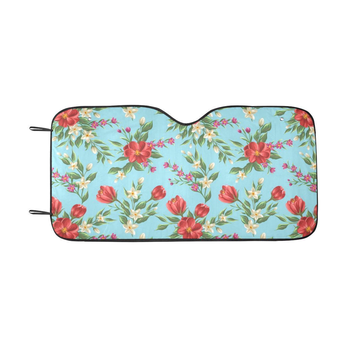 Summer Floral Pattern Print Design SF011 Car Sun Shade-JorJune